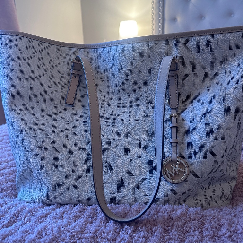 Michael Kors Cream Monogram Tote Bag